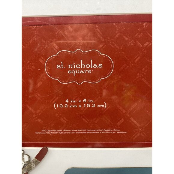 St Nicholas Square Sock Monkey Picture Frame Cousins Holds 4" x 6" Photo - Picture 3 of 8